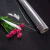 パッケージングペーパークリアセロファンラップロール厚い花のための透明な長いフィルムギフトラッピングクラフトブーケバスケットパッキングペーパーラッピング230617