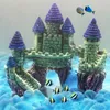 Décorations Château Aquarium Décoration Résine Simulation Forteresse FishTank Ornement Betta Poisson Accessoires Grottes Aquatiques Poisson 230617