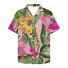 Mannen Casual Shirts Cumagical 2023 Mode Uniek Gedrukt Funky Hawaiian Shirt Zonnebloem Print Mannen Korte Mouw Top Blouse Voor Zomer