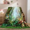 Blanket Mushroom House Room Designer Blanket Soft Throw Bedspread Beach Travel for Kids Boys Girls Gift R230617