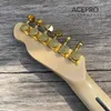 Acepro elektrisk gitarrgrön burst spalted lönn toppguld hårdvara låsning tuners p90 pickups abalone prickar inlagar hög kvalitet