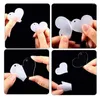 Llaveros 90 Uds. Discos acrílicos llavero de corazón transparente abalorios en blanco borla colorida para llaveros manualidades DIY fabricación de joyas