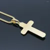 Anhänger Halsketten Ankünfte Männliche Religiöse Jesus Kreuz 4 Farbe Pendent Halskette Edelstahl 60 CM Kette Männer/Frauen Schmuck geschenk