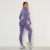 Yoga Outfits 2 Piece Set Women Seamless Sportswear Fitness Clothing Leggings Outfit Tracksuit Active Sets M02