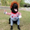 Kläder halloween hunddräkter roliga husdjur hundkläder hund cosplay kostym nyhet kläder för medelstora stora hundar bulldog mops kläder