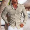 Chemises décontractées pour hommes Automne Mode pour hommes Imprimé léopard Bouton surdimensionné Haut à manches longues Vêtements pour hommes Concepteur de vacances et chemisiers