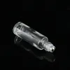 5 ml 10 ml butelki olejku eterycznego Clear Glass Roll na butelce perfum z naturalną bambusową czapką stali nierdzewnej piłka qugba