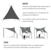 Tents and Shelters Shade Sail Triangle Waterproof UV Protection Sun Awning Garden Beach Patio Canopy 230617