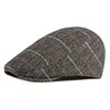 BERETS BRITISH BERET HAT MEN AUTURN WINTER HERRINGBONE ED IVY CAP WOME WOLE BLEND PLAID SBOY TWILL DRIVER VINTAGE VISOR 230617