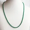 Chaînes 3MM Clair Brésil Spinelle À Facettes Collier Rouge Vert Bleu Pierre Naturelle Chocker Perlé Femme Mère Fille 30/35/40/45/50/55cm