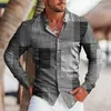 Camisas casuais masculinas Moda de luxo para homens Estampa céu estrelado Botão grande manga comprida Top Roupas masculinas Club Designer e blusas