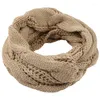 Scarves 2023 Fashion Winter Knitted Scarf Women Warm Infinity Chunky Colorful Soft Circle Ring Loop Foulard Femme