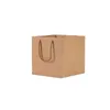 100 szt. Brown Kraft Paper Ruphing Merchandise Party Prezentacje z uchwytami linowymi 16 rozmiarami hurtowo uumdd