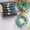 Bohême coloré cristal naturel perle d'eau douce Bracelet tissé à la main pour femmes filles nouveau Bracelet réglable en cristal de perle