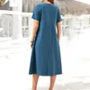 Платья для вечеринок ZXRYXGS 2023 Классическое стиль темперамент элегантный женский платье летнее одежда свободная короткая рукава дам