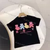 T-shirt Baby Designer Kid Magliette Summer Girls Boys Fashion Tees Bambini Kids Casual Top Lettere T-shirt stampate marchio di lusso nero bianco top tees top brand