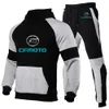 Blazer Cfmoto 2022 Uomo New Fashion Cotone Manica lunga Splicing Felpe Abbigliamento sportivo Tuta Pantaloni Felpa con cappuccio Pullover Due tuta da jogging