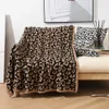 Filt leopardtryck fleece filt högklassig fleece filt och soffa filt supermjuk och bekväm lättvikt filt R230617