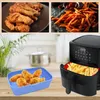 1 pc Pliant Air Fryer Silicone Pot, Doublures Rectangulaires En Silicone Air Fryer, Inserts Réutilisables Air Fryer Pour Four, Micro-ondes Accessoires