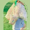 Evening Bags Straw Bag Casual Hand-woven One-shoulder Diagonal Children's Bucket Small Fresh Hand-held Women's Picnic