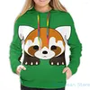 Sweats à capuche pour hommes Sweat pour hommes pour femmes Funny Lesser Panda Red Print Casual Hoodie Streatwear