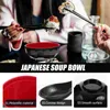Dinnerware Sets Miso Soup Bowl Japanese Style Container Exquisite Rice Bowls Lid Restaurant Multi-function Containers