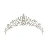 Pinces à cheveux coréenne mariée en forme de coeur strass couronne alliage grande coiffure de mariage Po Studio accessoires en gros