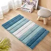 Tapis rayé tapis de salle de bain épaissi cheveux longs tapis de sol porte de toilette absorbant salle de bain tapis de baignoire tapis de cuisine antidérapant coussinet de pied