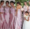 매력적인 새 레이스 신부 들러리 드레스 외피 1 어깨 긴 신부 들러리 가운 맞춤형 공식 드레스 2023