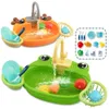 Kitchens Play Food Kitchen Sink Toys With Running Water Educational Funny Gifts For Girls And Boys Children Simulation Kitchen Toys Suit 230617