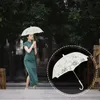 Umbrellas Bath Accessories Kids Lace Umbrella Wedding Bridal Necessity 47x47x44cm Bride Parasol White Plastic Beach Vacation