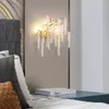 Ljuskronor lyxguld glas ledlampor tak kristall hängande hängslampor heminredning för matsal luster