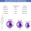 Bolas de Yoga 55cm 65cm 75cm Exercise Pilates Yoga Ball Balance Fitball Gym Fitness Ball Workout Massage Ball With Quick Foot Pump Anti Burst 230617