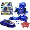 Giocattoli di trasformazione Robot ABS Turning Mecard Trasformazione Car Action Figures Incredibile gioco di battaglia automobilistica TurningMecard per bambini Giocattoli di deformazione 230617