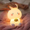 Luci notturne LED Light Bedside Sleeping Silicone Decompression Shooting Lighting Lampada per la protezione degli occhi per l'allattamento al seno