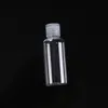 60 ml PET-plastic fles met flip-dop transparante ronde vorm fles voor make-up remover wegwerp handdesinfecterende gel Orwvf