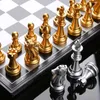 Schaakspellen 25/36cm groot formaat Middeleeuwse schaaksets met magnetisch groot schaakbord 32 schaakstukken tafel Carrom bordspellen figuursets szachy 230617