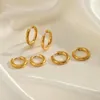 Oorringen 2 STUKS Roestvrij Staal Kleine Vrouwen Mannen Goud Zilver Kleur Huggie Ronde Cirkel Kraakbeen Piercing Sieraden