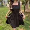 Abiti casual da donna Summer Cute Big Bow-Knot Mini Dress 2023 Lady Sexy Backless Black Evening Party Gown senza maniche femminile