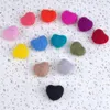 Fermagli per capelli 20PCS Bella a forma di cuore Button Patch Sticker Craft Feltro di lana fatto a mano Accessori per gioielli fai da te Fit