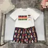 Детский дизайнер Clother Mosch Childrens Kids Fit Fit Fit Shorts Set Set Suit для мальчиков Девочки для девочек с буквами с буквами Tiger Clorte Forest Cotte White Black 90-160