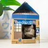 おもちゃ1PC猫のスクラッチ段ボード波形面白い猫の家猫スクラッチラウンジベッド取り外し可能な猫ベッドハウスペット製品猫マット