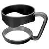 Poignée de tasse de tasses de bouteille d'eau noire en plastique portative pour le support de main de tasse de gobelet de 30 OZ adapté à la boisson de voyage