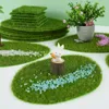 Dekorativa blommor konstgjorda grön gräsmatta falska moss grässlättväxter gräs för hem trädgård bonsai dekoration diy hantverk miniatyr landskap