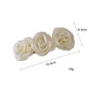 Hair Clips Handmade White Fabric Flower Hairgrips Hairpins For Women Girls Fashion Jewelry Headwear Accessories MS325