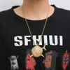 Hip Hop Rapper shiny diamond pendant necklace fashion 6ix9ine Large Shark pendant personality creative copper micro-inset full zircon jewelry 60cm necklace 1341