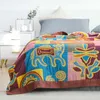 毛布の夏の毛布ベッドソファベッドスプレッド糸染色コットンガーゼ高品質200*230 150*200 R230617
