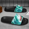 Luxe Merk Italië Designer Mannen Slides schoenen Slippers Zomer Sandalen Strand Glijbaan Platte Klassieke Kleur Dierenpatroon Print avatar slippers sneakers maat 38-46