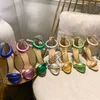 Gianvito Rossi Sandaler Stiletto klackar Sandaler klädskor Hälen för kvinnor Summer lyxdesigner Sandaler Designer Skor Fotrem H EALED BACKLAGA FOLLKOTKVINNER Kvinnor