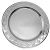 Juegos de vajilla disco de acero inoxidable plato redondo para servir cena restaurante Camping almacenamiento de bistec de Metal reutilizable